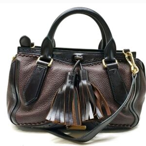 Burberry Dennet Brogue Satchel With COA